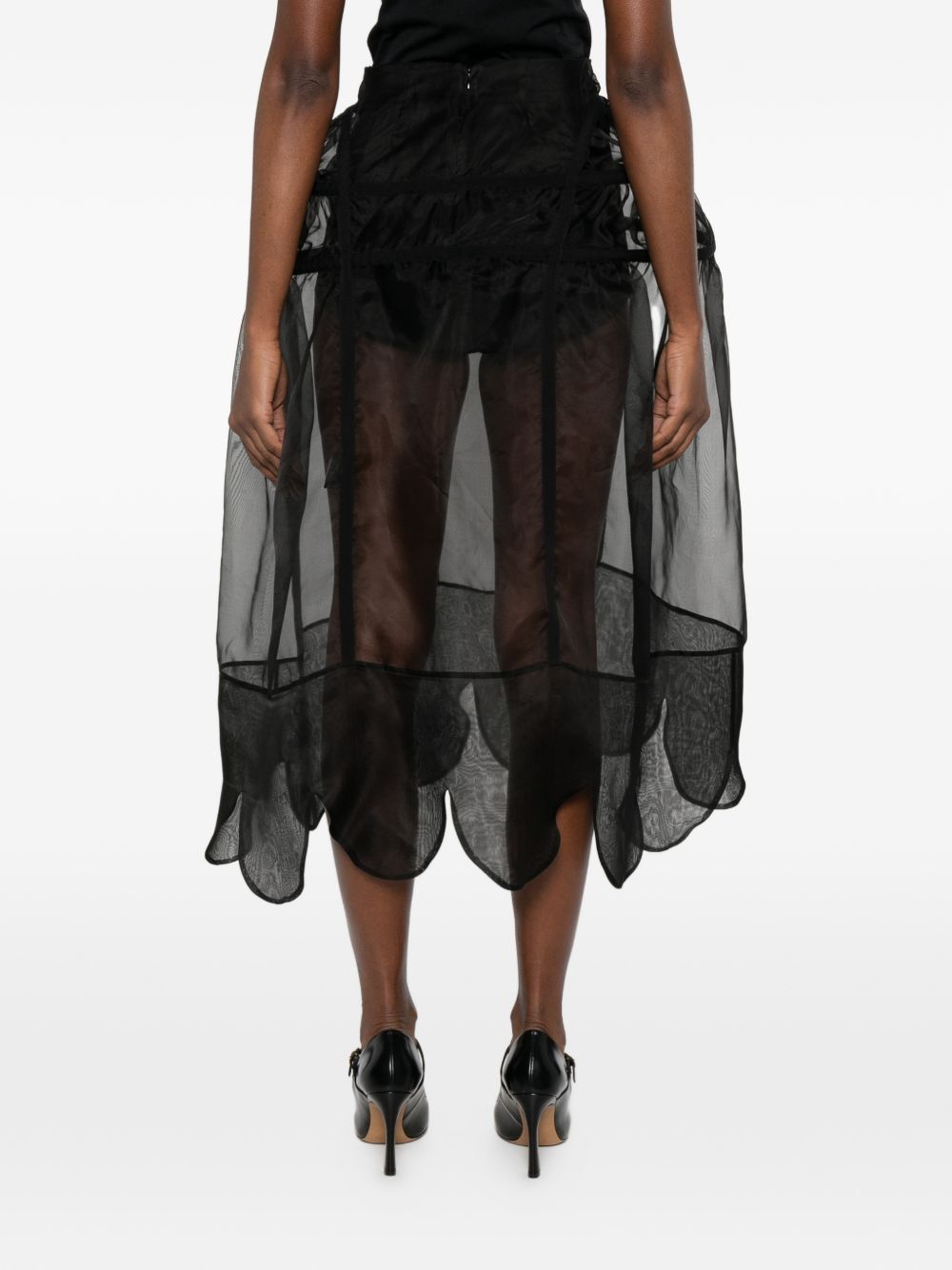 Gonna midi ampia in nero Simone Rocha - donna 
