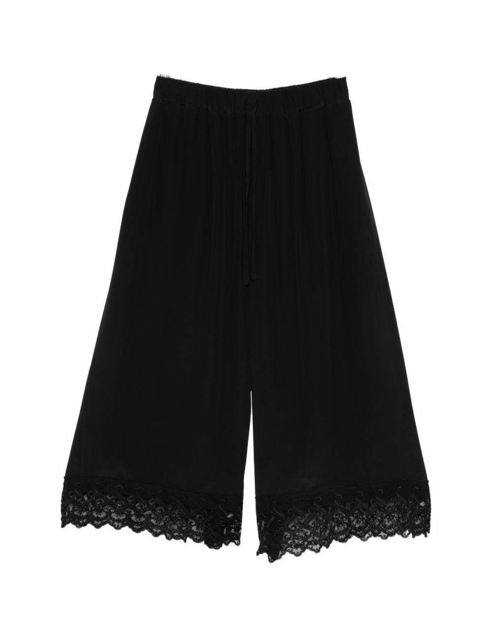 Pantaloni corti con orlo in pizzo in nero simone rocha - donna 