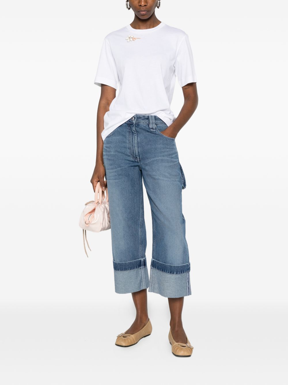 Jeans con risvolto in blu Simone rocha - donna 