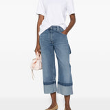 Jeans con risvolto in blu Simone rocha - donna 