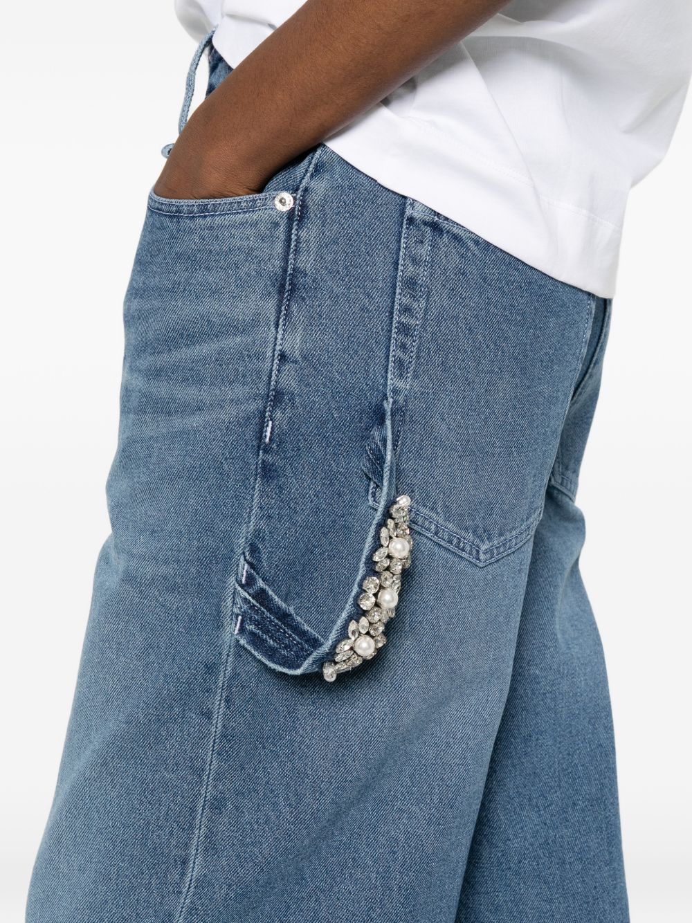Jeans con risvolto in blu Simone rocha - donna 