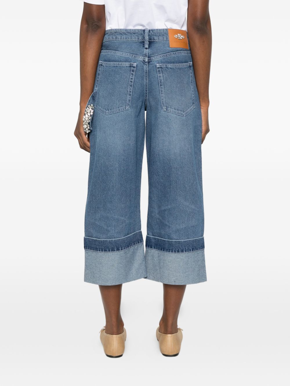 Jeans con risvolto in blu Simone rocha - donna 