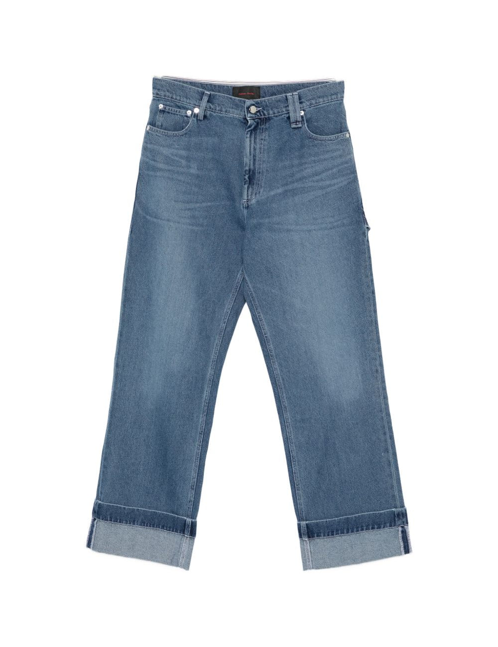 Jeans con risvolto in blu Simone rocha - uomo 