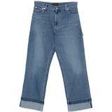 Jeans con risvolto in blu Simone rocha - uomo 