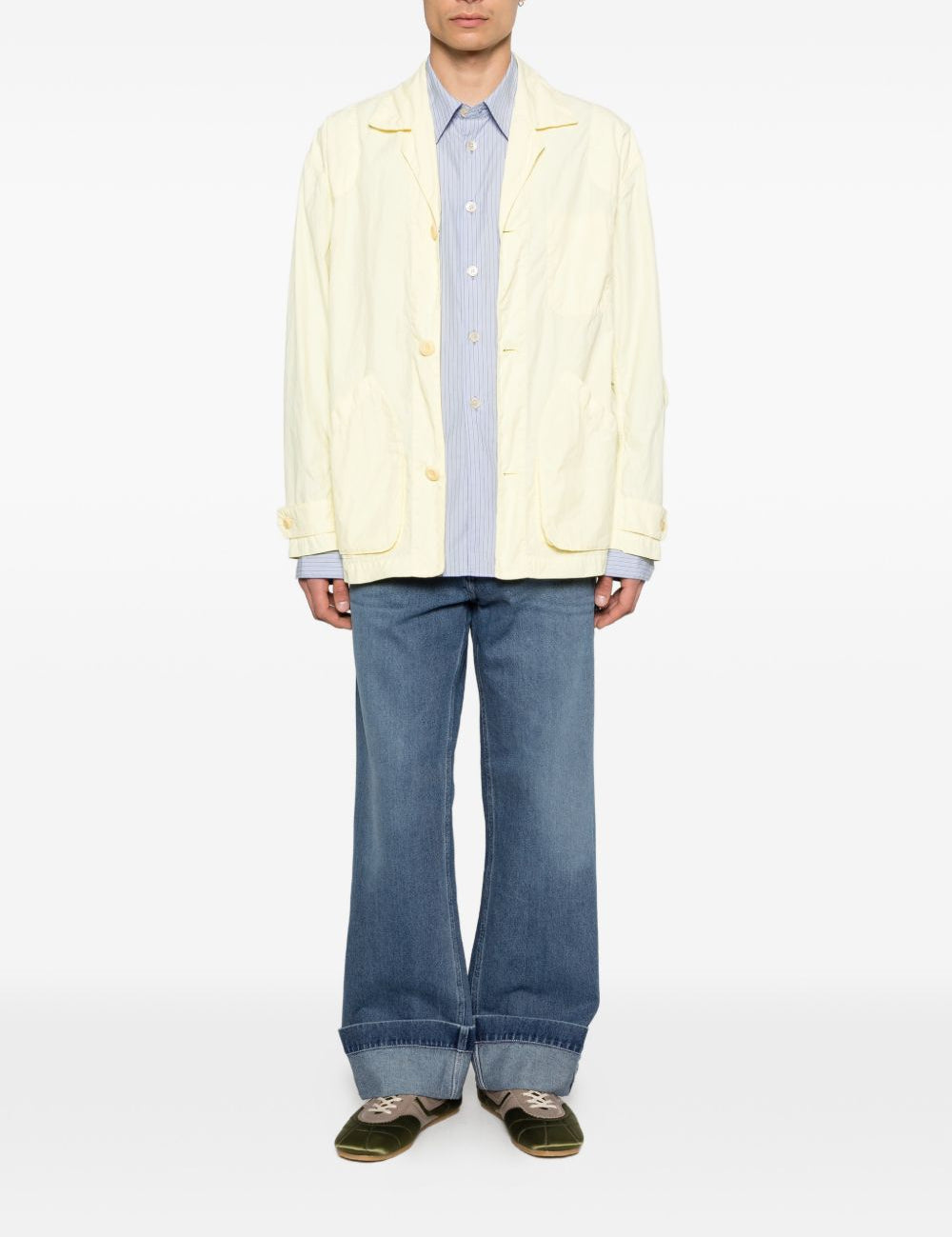 Jeans con risvolto in blu Simone rocha - uomo 