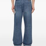 Jeans con risvolto in blu Simone rocha - uomo 
