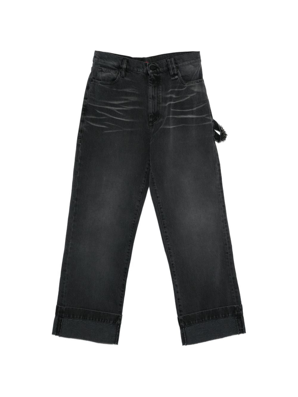 Jeans con risvolto in grigio Simone rocha - uomo 