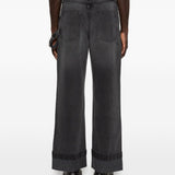Jeans con risvolto in grigio Simone rocha - uomo 