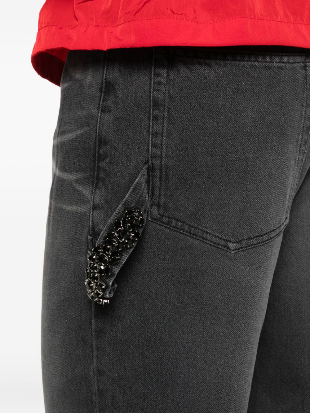 Jeans con risvolto in grigio Simone rocha - uomo 