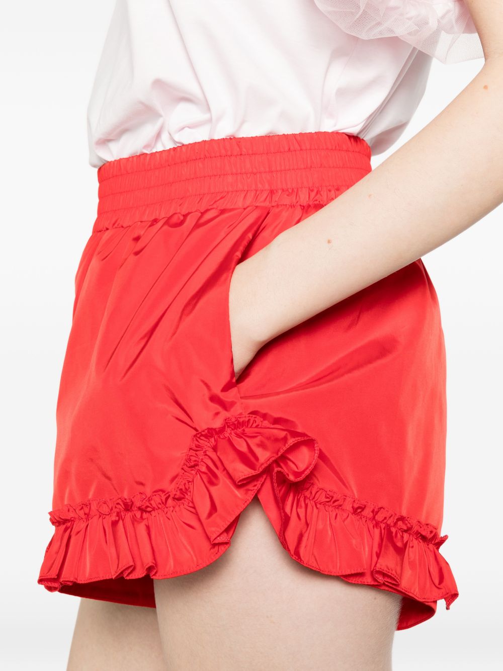 Mini shorts con volant in rosso Simone rocha - donna 