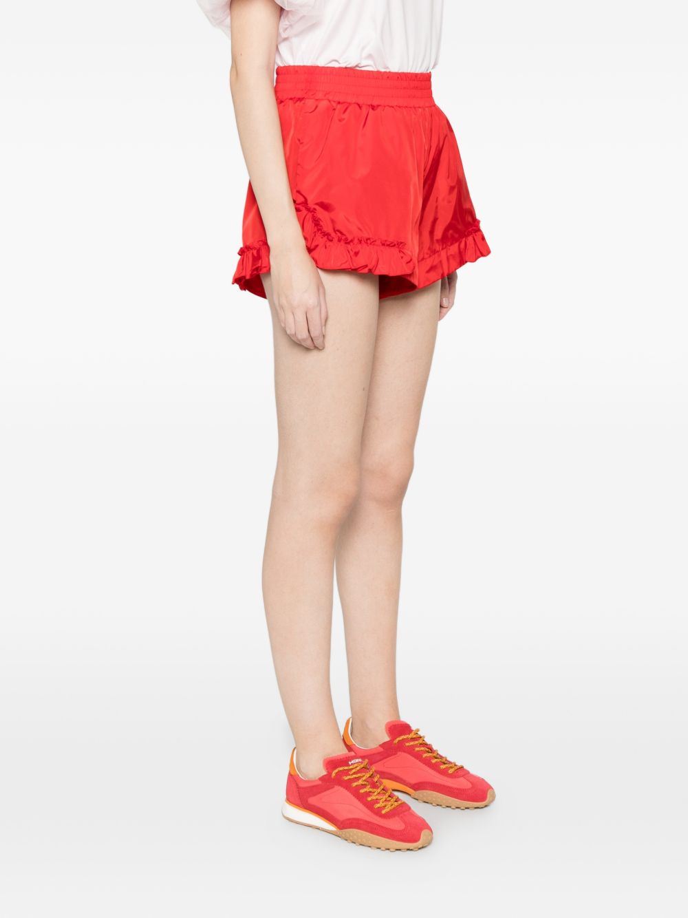 Mini shorts con volant in rosso Simone rocha - donna 