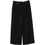 Pantaloni ampi in nero con dettaglio perla simone rocha - donna 
