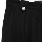Pantaloni ampi in nero con dettaglio perla simone rocha - donna 