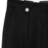 Pantaloni ampi in nero con dettaglio perla simone rocha - donna 