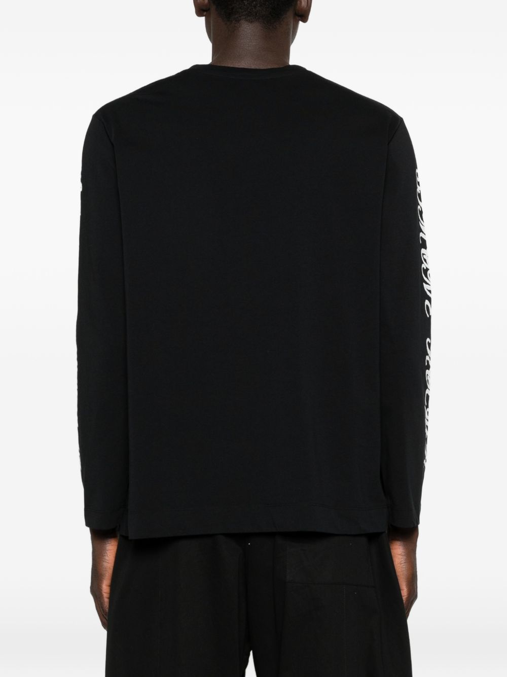 T-shirt a manica lunga stampata in nero Simone rocha - uomo 