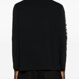 T-shirt a manica lunga stampata in nero Simone rocha - uomo 
