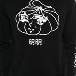 T-shirt a manica lunga stampata in nero Simone rocha - uomo 