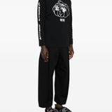 T-shirt a manica lunga stampata in nero Simone rocha - uomo 