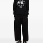T-shirt a manica lunga stampata in nero Simone rocha - uomo 