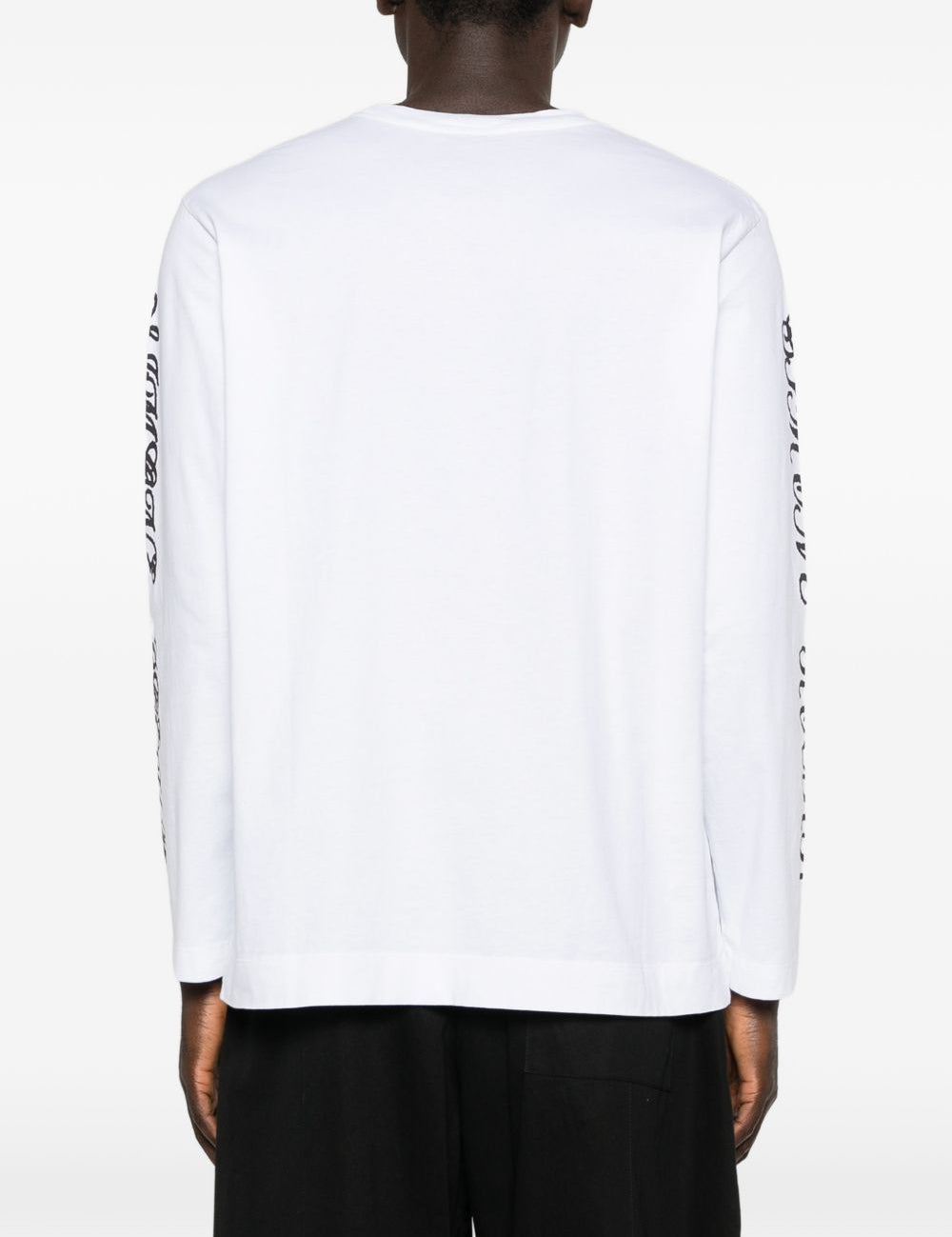 T-shirt a manica lunga stampata in bianco Simone rocha - uomo 