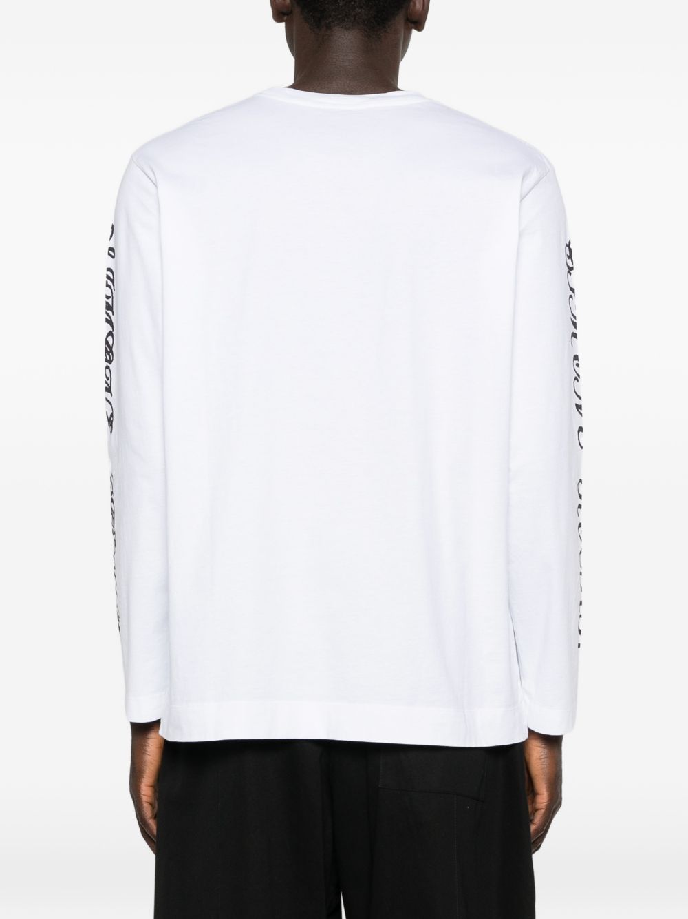 T-shirt a manica lunga stampata in bianco Simone rocha - uomo 