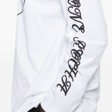 T-shirt a manica lunga stampata in bianco Simone rocha - uomo 