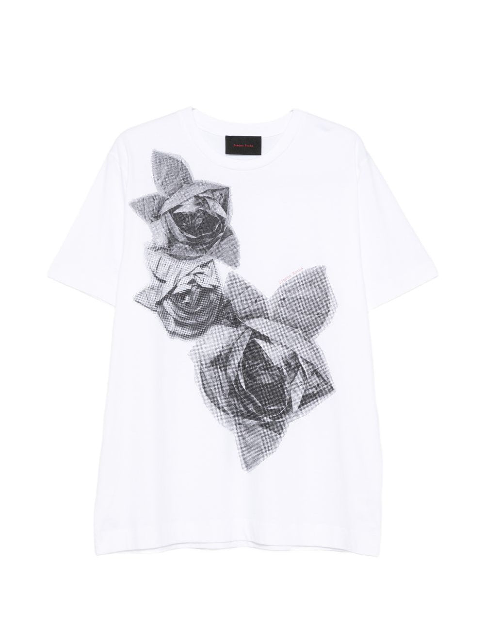 T-shirt con stampa floreale in bianco Simone rocha - uomo 
