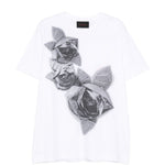 T-shirt con stampa floreale in bianco Simone rocha - uomo 
