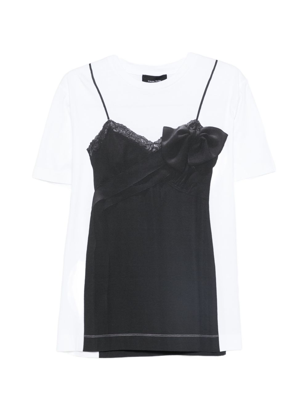 T-shirt trompe l'oeil in grigio Simone rocha - donna 