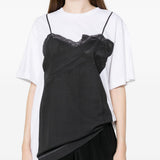 T-shirt trompe l'oeil in grigio Simone rocha - donna 