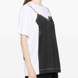 T-shirt trompe l'oeil in grigio Simone rocha - donna 