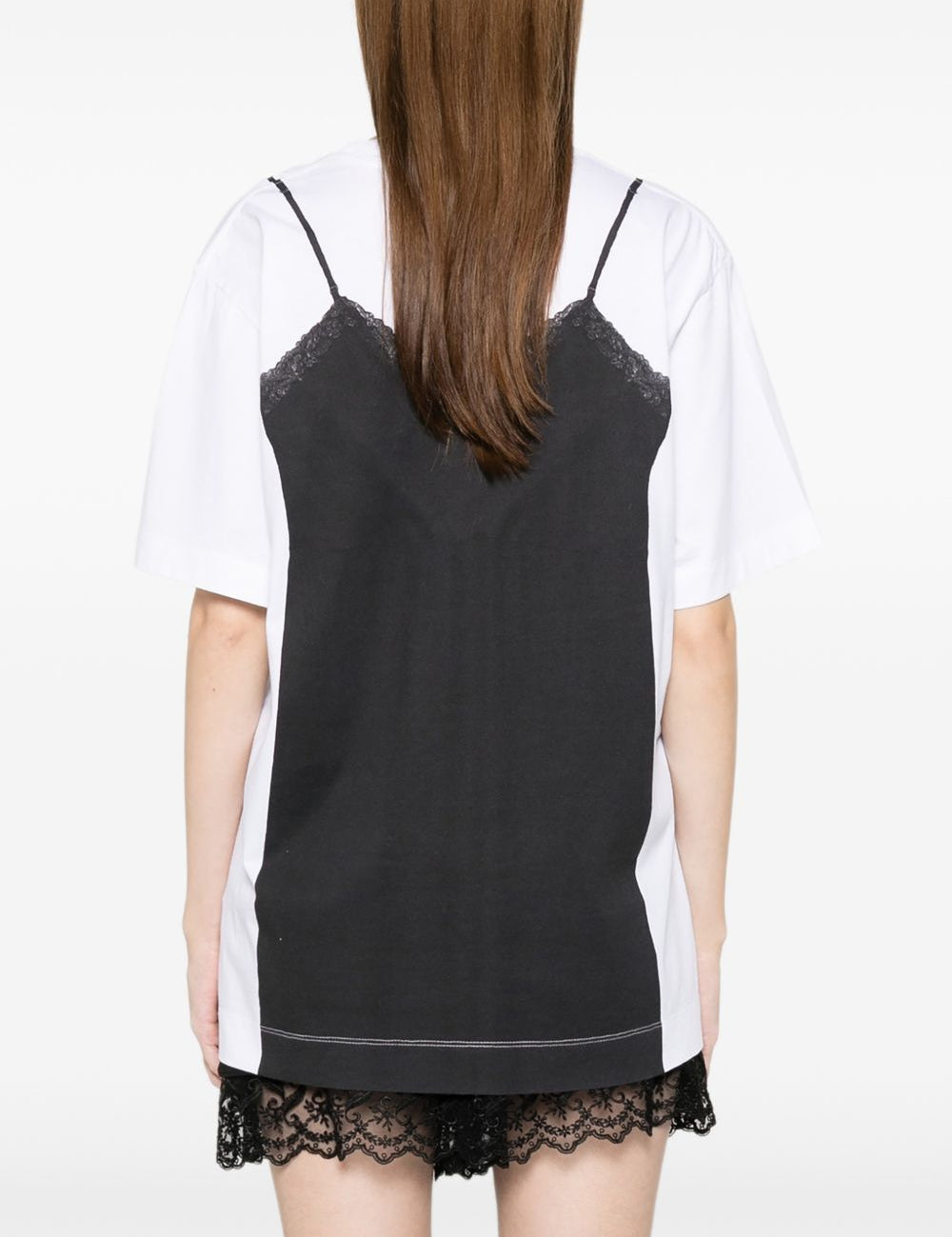 T-shirt trompe l'oeil in grigio Simone rocha - donna 
