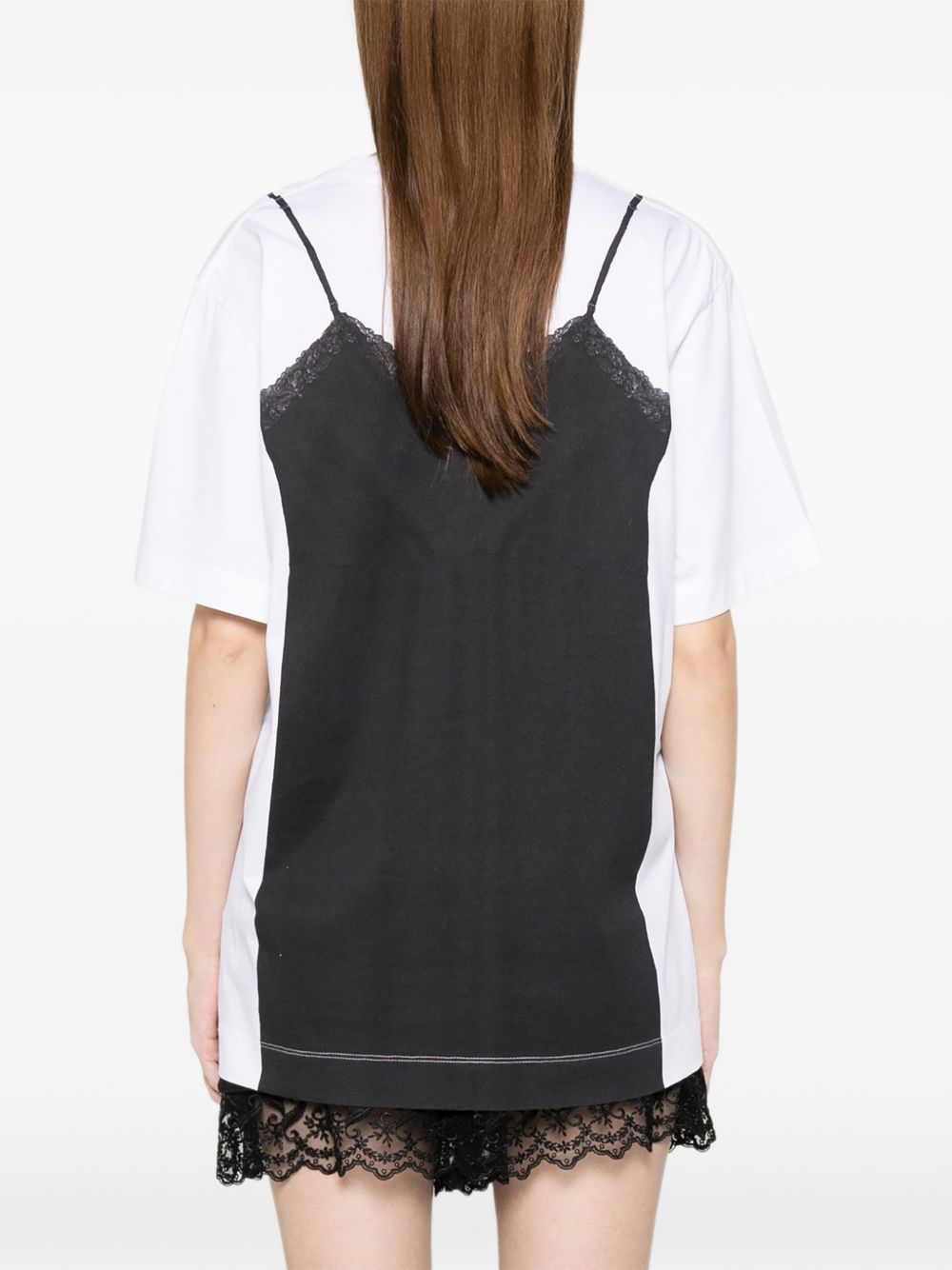 T-shirt trompe l'oeil in grigio Simone rocha - donna 