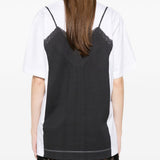 T-shirt trompe l'oeil in grigio Simone rocha - donna 