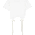 T-shirt con fiocchi in bianco Simone Rocha - donna 