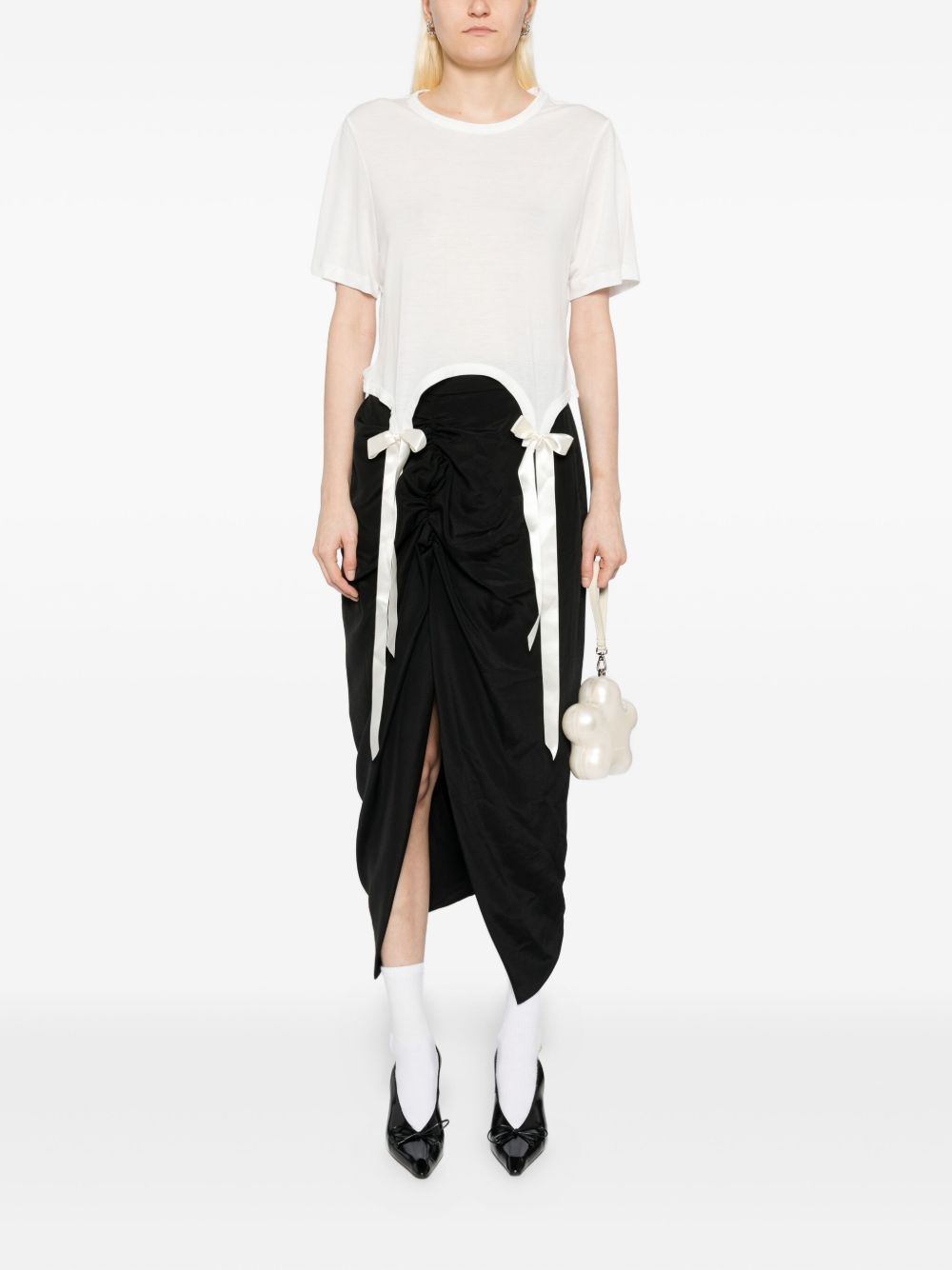 T-shirt con fiocchi in bianco Simone Rocha - donna 