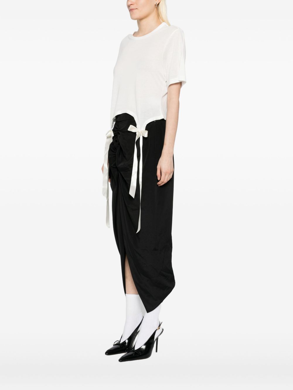 T-shirt con fiocchi in bianco Simone Rocha - donna 