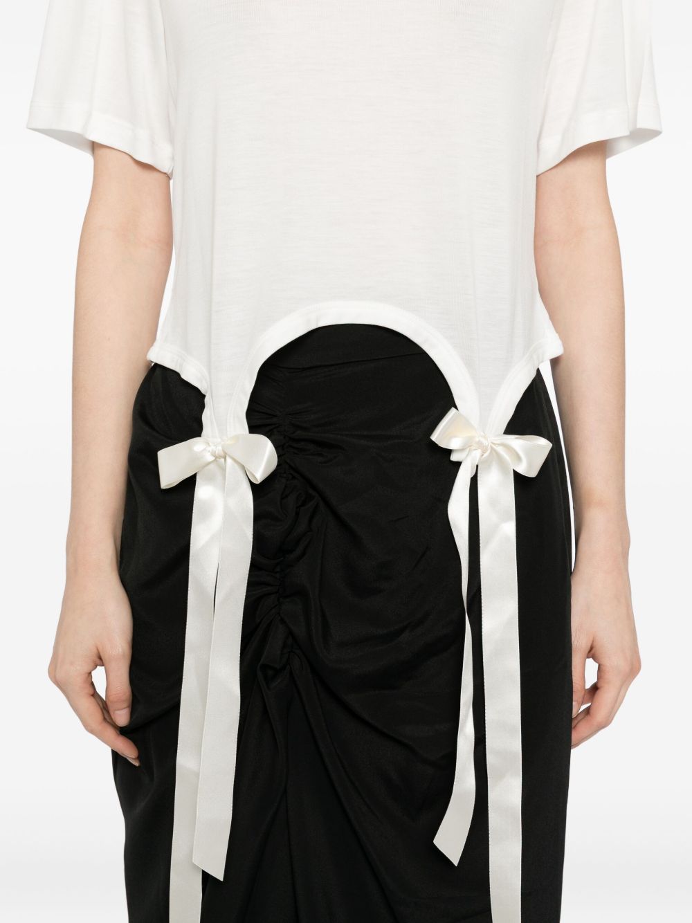 T-shirt con fiocchi in bianco Simone Rocha - donna 