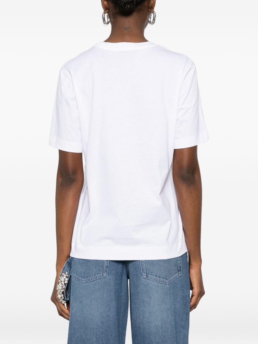 T-shirt con applicazioni in bianco Simone rocha - donna 
