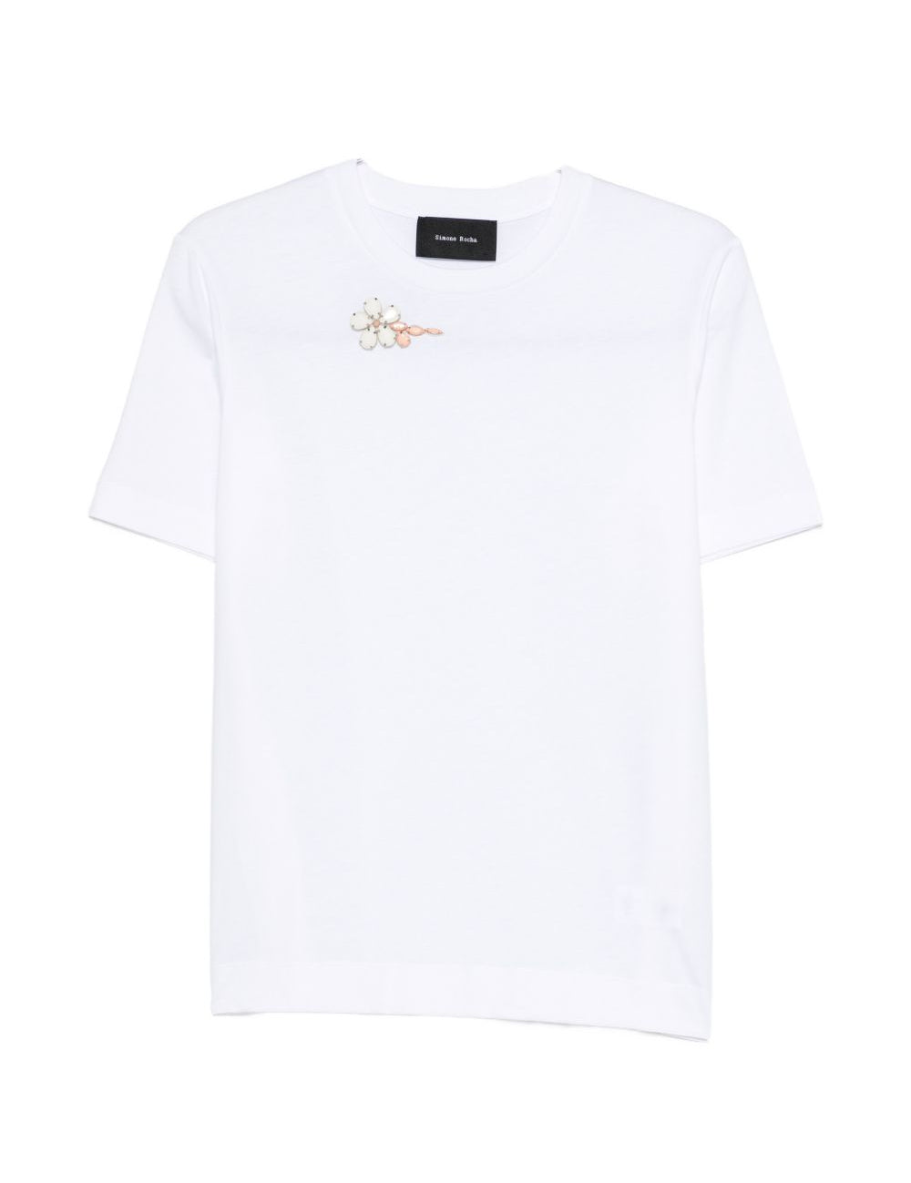 T-shirt con applicazioni in bianco Simone rocha - donna 