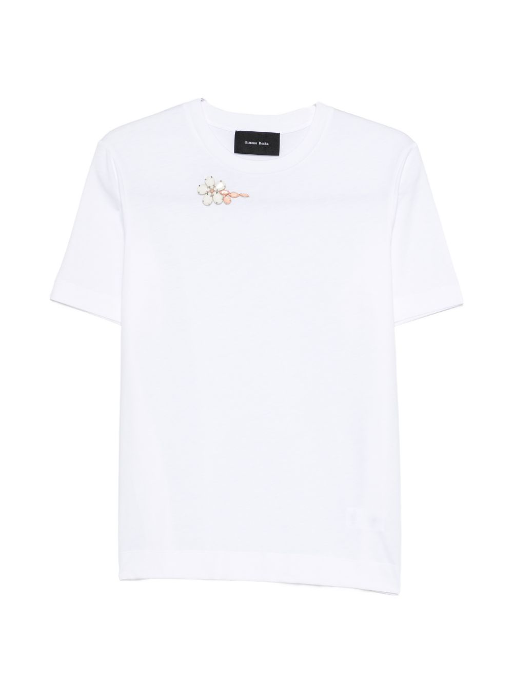 T-shirt con applicazioni in bianco Simone rocha - donna 