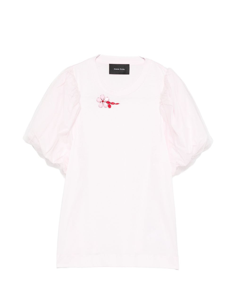 T-shirt con maniche a palloncino in rosa Simone rocha - donna 