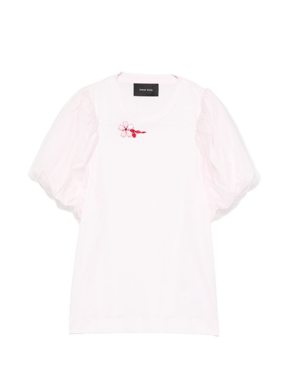 T-shirt con maniche a palloncino in rosa Simone rocha - donna 