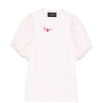 T-shirt con maniche a palloncino in rosa Simone rocha - donna 
