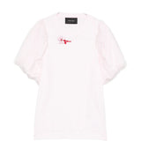 T-shirt con maniche a palloncino in rosa Simone rocha - donna 