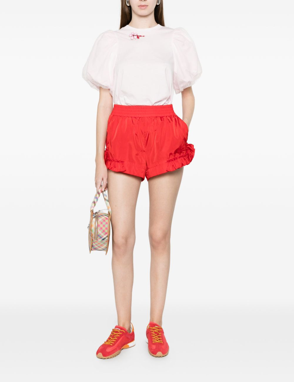 T-shirt con maniche a palloncino in rosa Simone rocha - donna 