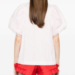 T-shirt con maniche a palloncino in rosa Simone rocha - donna 