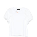 T-shirt con maniche a sbuffo in bianco Simone rocha - donna 