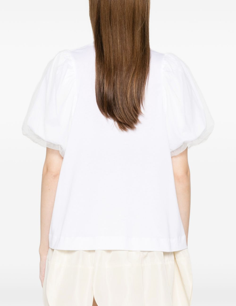 T-shirt con maniche a sbuffo in bianco Simone rocha - donna 