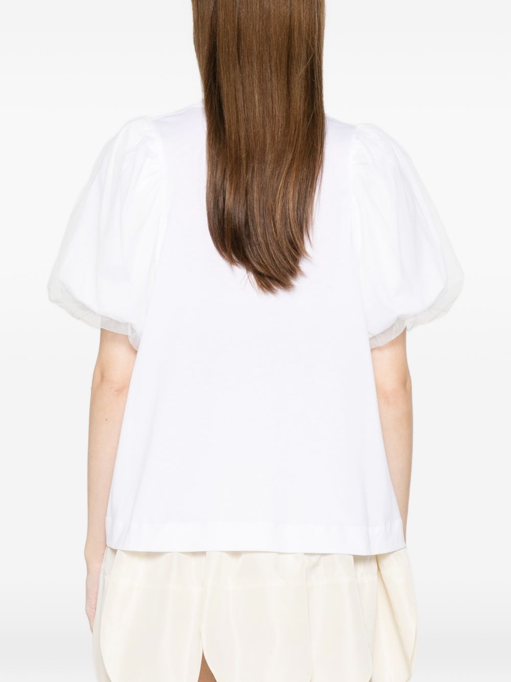 T-shirt con maniche a sbuffo in bianco Simone rocha - donna 